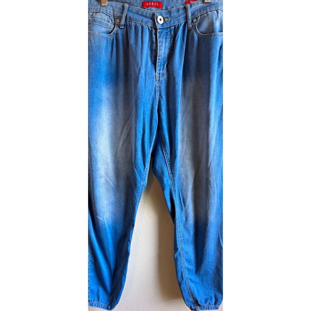 GUESS Los Angeles Women High Rise Skinny Jeans Blue Light Wash Denim Size 32x29